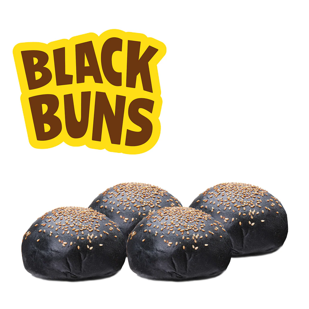 BURGER BUN BLACK 4,5" 28PC