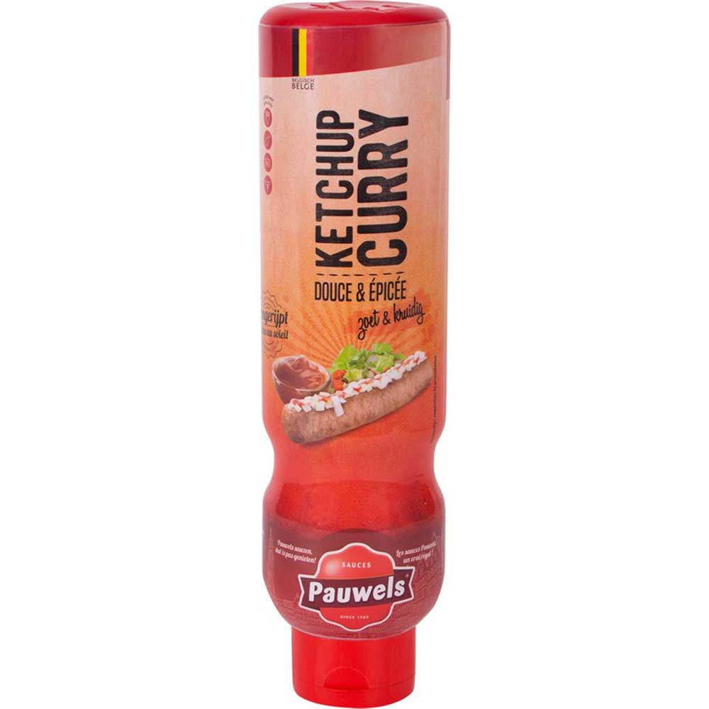 CURRY KETCHUP TUBE PAUWELS 1L