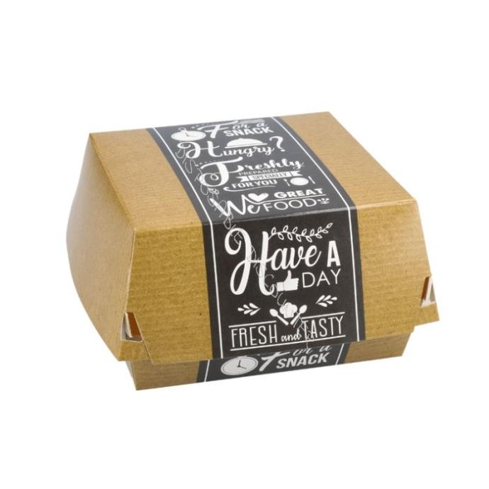 HAMBURGER BOX KRAFT M 400STK