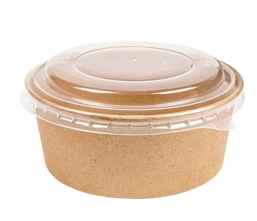 [VRP42] SALAD BOX KRAFT MET DEKSEL 750CC 500 STK